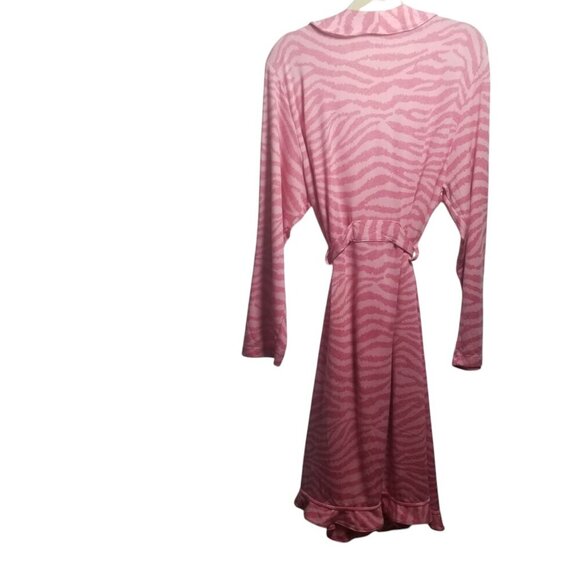 Comfort Code Cuddi Duds Sweet & Sassy Couquette Women's Rose Zebra Robe Sz XL - Picture 2 of 7